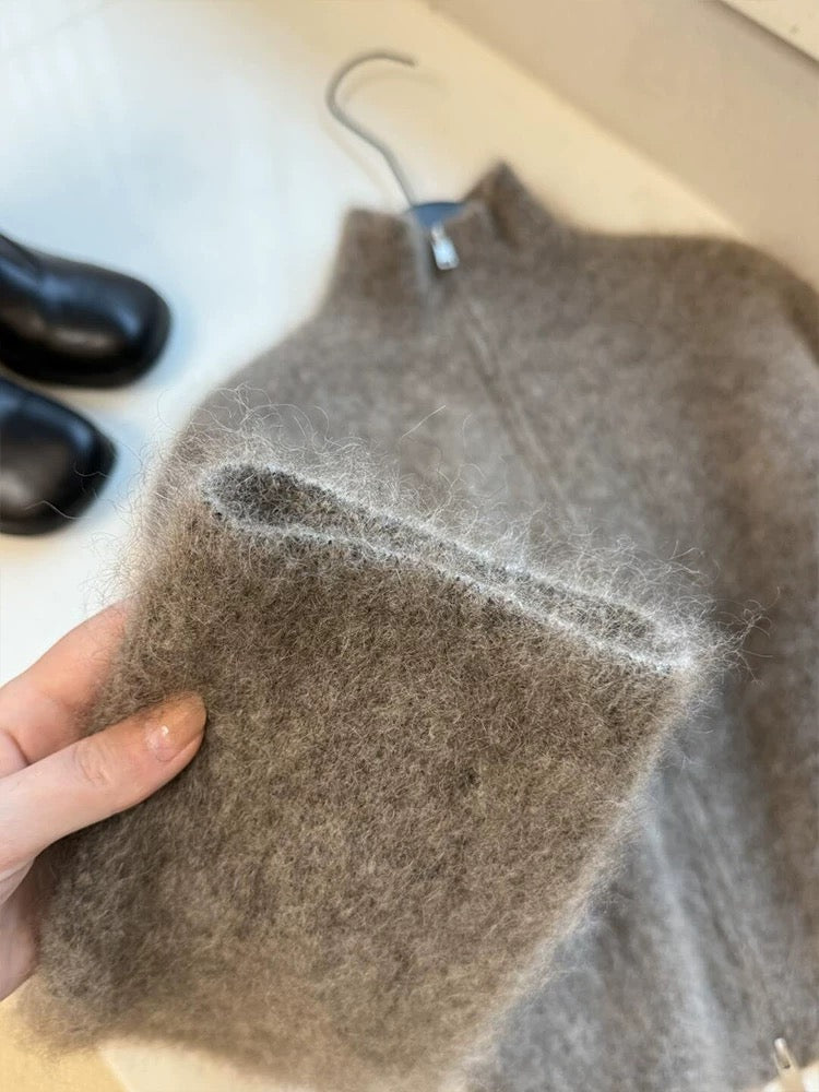 Portofino Long Cardigan – Offener Grobstrick-Mantel in Luxus-Optik