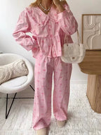 Bali Satin Dream Set – Luxuriöser Zweiteiler in fließendem Rosa