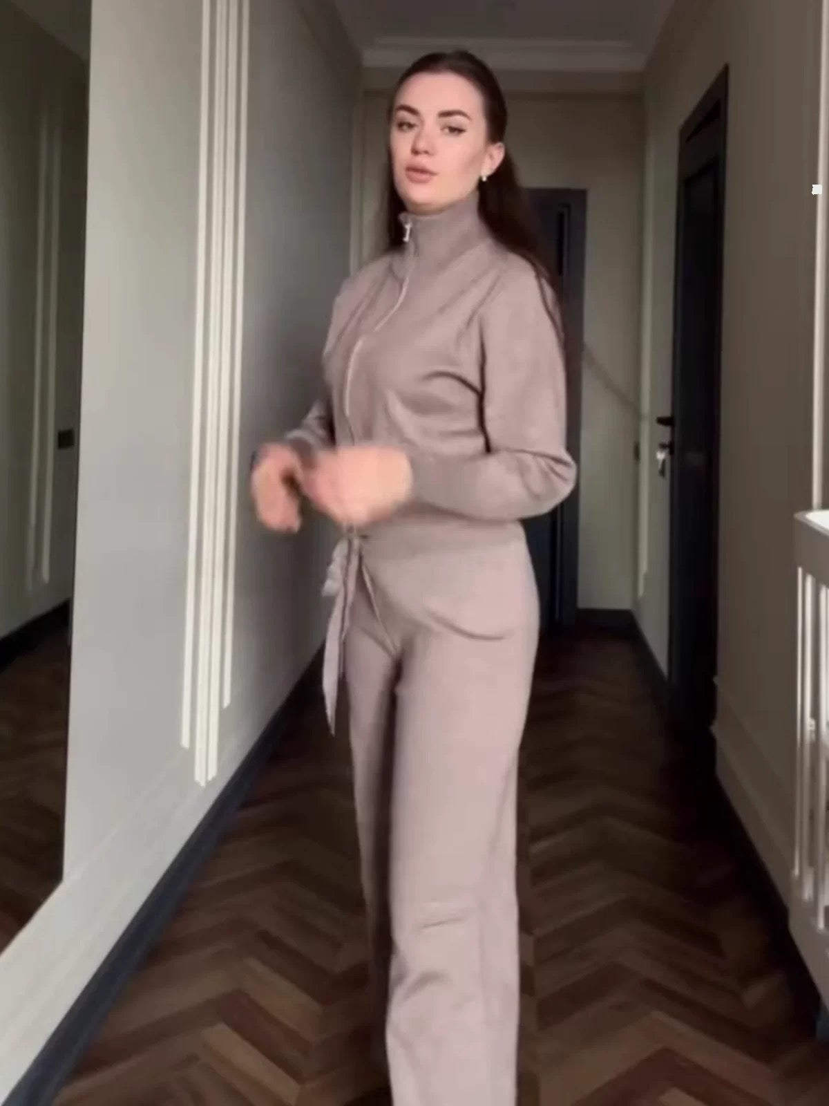 Ibiza Waffle Set – Weicher Zweiteiler in warmer Waffel-Optik