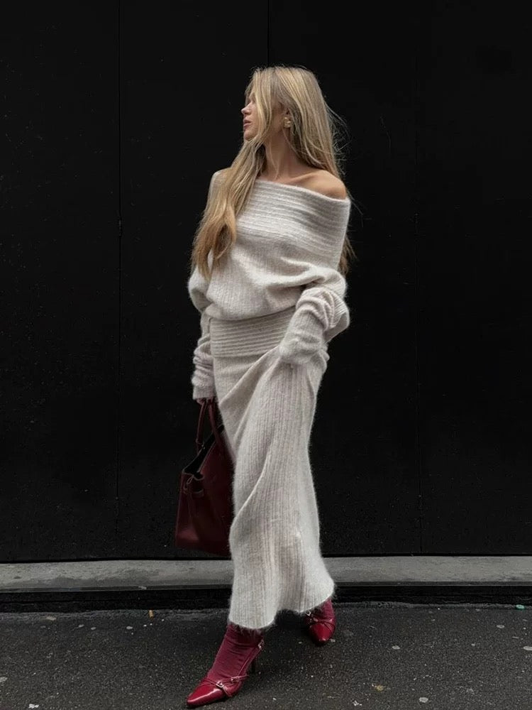 Iceland Knit Comfort – Zweiteiler in geripptem Grobstrick