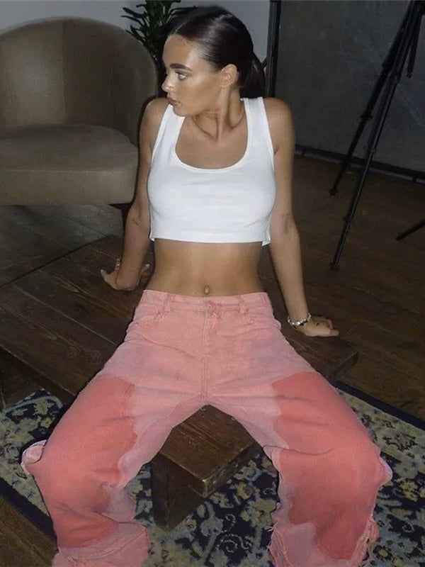 Miami Pastel Jeans – Relaxed Fit Jeans in sanfter Peach-Optik