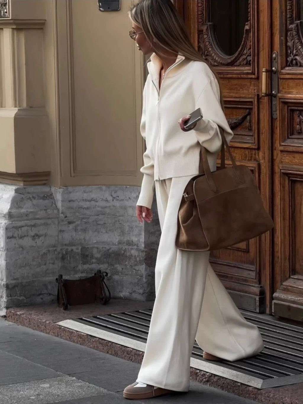 Ibiza Waffle Set – Weicher Zweiteiler in warmer Waffel-Optik