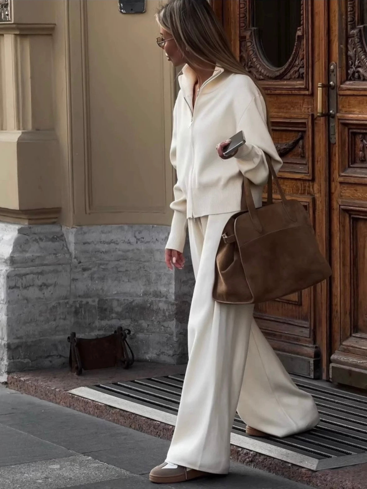 Ibiza Waffle Set – Weicher Zweiteiler in warmer Waffel-Optik