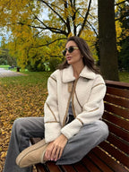 Alpen Cozy Parka - Gefütterter Mantel mit Kapuze und Kordelzug