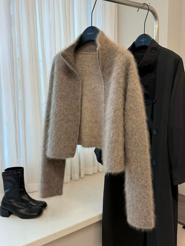 Portofino Long Cardigan – Offener Grobstrick-Mantel in Luxus-Optik