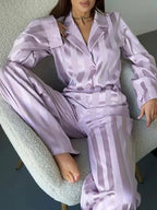 Paris Silk Pyjama – Kurzer Satin-Pyjama in elegantem Rosa