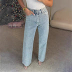 Monaco Diamond Jeans – Straight Fit mit Kristall-Details