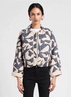 Aspen Oversize Shacket – Gesteppte Hemdjacke im rot-weißen Karo-Muster