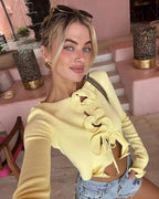 Marrakesch Print Top – Kurzes Top mit V-Ausschnitt und Boho-Muster