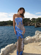 Mykonos V-Neck Mini – Strukturiertes Kurz-Kleid mit V-Ausschnitt