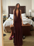 Venice Knit Bodycon – Elegantes Strickkleid in tiefem Bordeaux