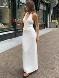 Amalfi Linen Maxi – Fließendes Maxikleid in eleganter Crème-Optik