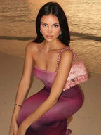 Capri Ribbed Maxi – Geripptes Maxikleid mit Trägern