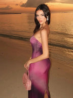 Capri Ribbed Maxi – Geripptes Maxikleid mit Trägern