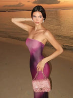 Capri Ribbed Maxi – Geripptes Maxikleid mit Trägern