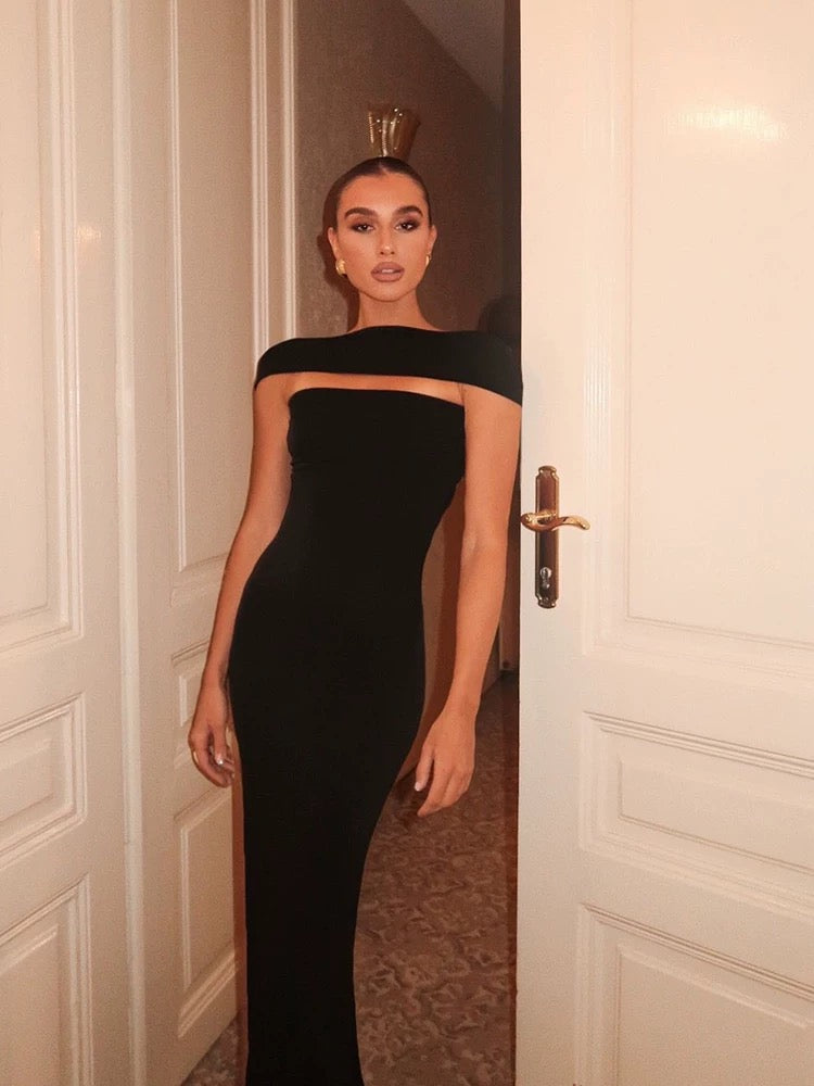 Ibiza Bodycon Dress – Figurbetontes Tank-Top-Kleid in Schwarz