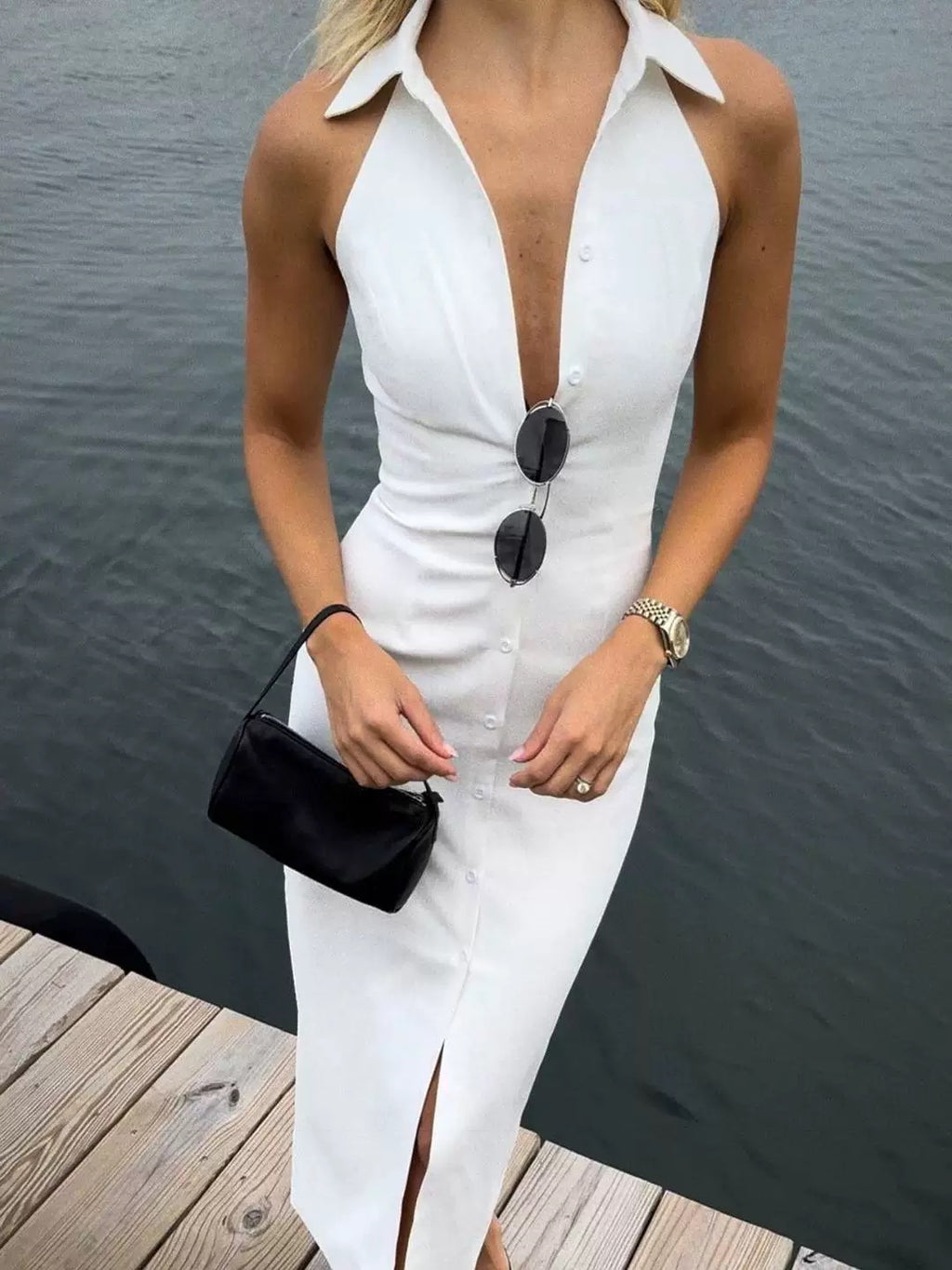 Santorini A-Line Dress – Leichtes Sommerkleid mit luftigem Saum