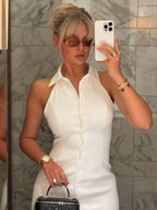 Santorini A-Line Dress – Leichtes Sommerkleid mit luftigem Saum