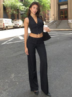 Parisian Chic Suit – Eleganter Hosenanzug mit Loose Fit