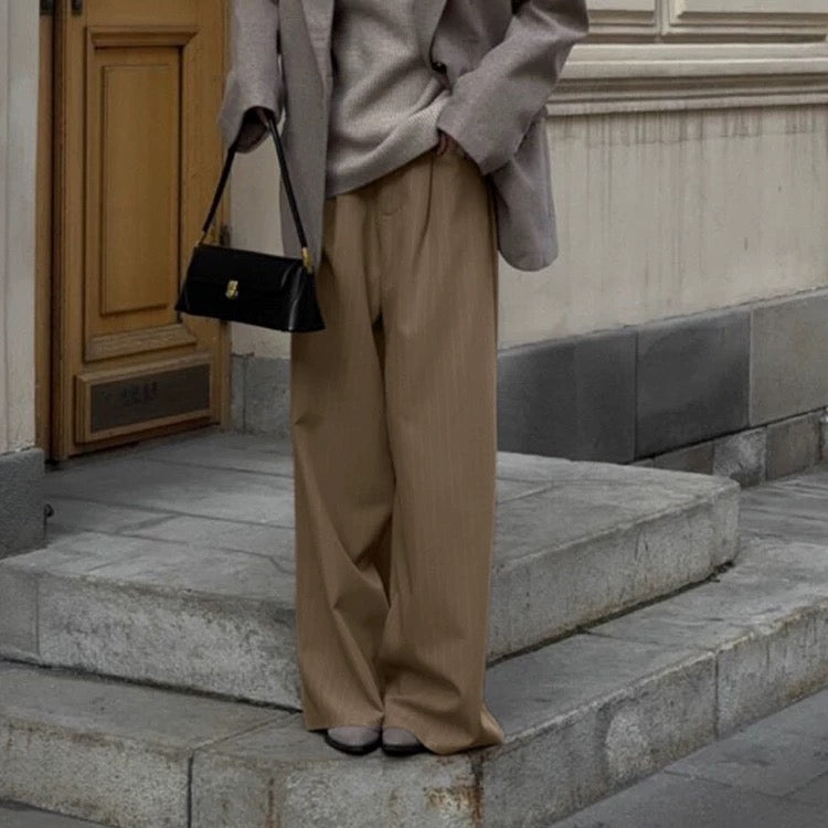 MUUNE GESTREIFTE ANZUG HOSE