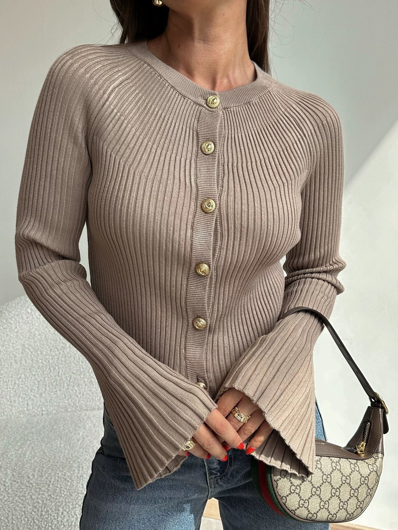 MUUNE SANDAL MUSK CARDIGAN TOP