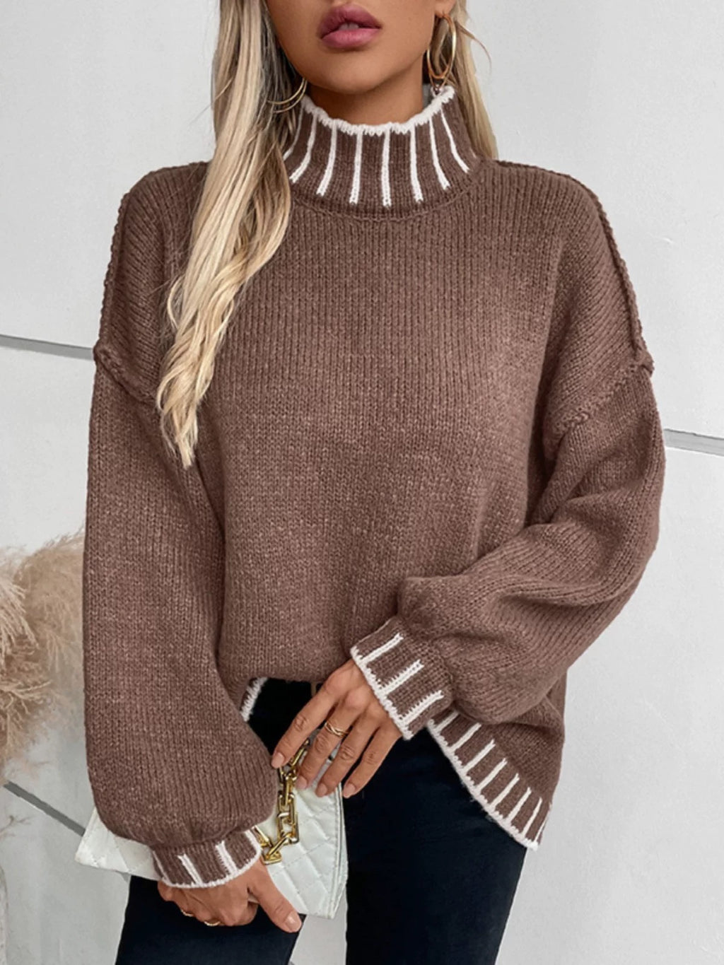 MEJA WOLL KNIT ROLLKRAGEN PULLOVER