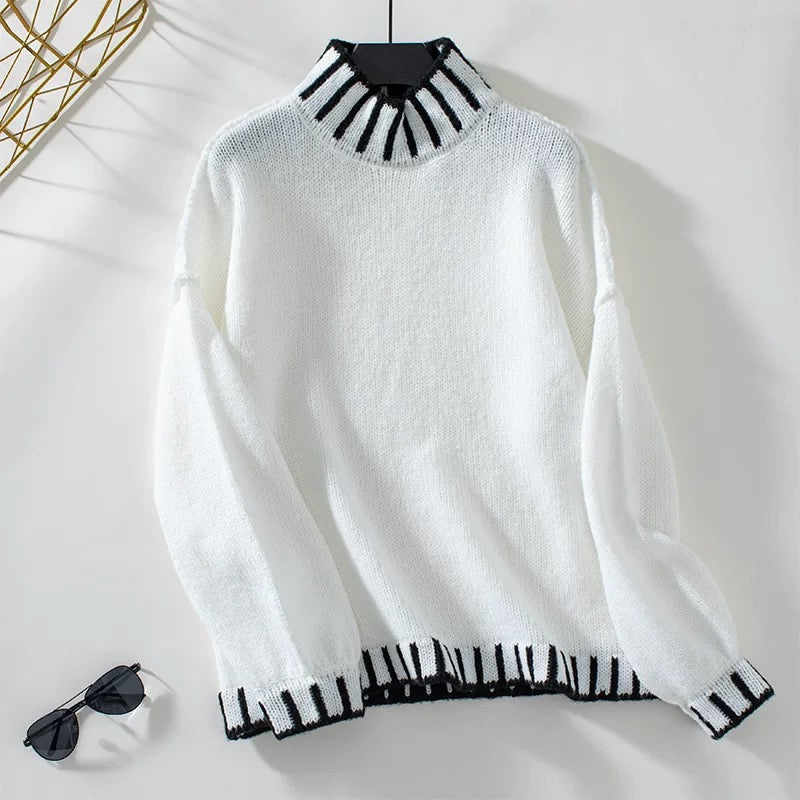 MEJA WOLL KNIT ROLLKRAGEN PULLOVER
